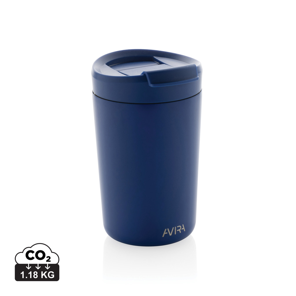 Mug publicitaire 300ml en acier recyclé AVIRA Bleu royal